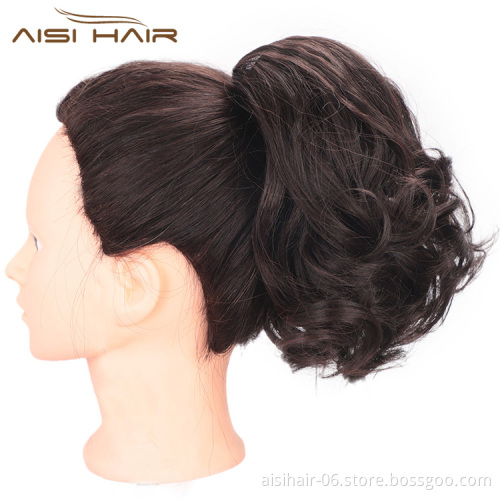 Aisi Hair Synthetic Short Curly Ponytail Hair Extensions Heat Resistant Hair Drawstring Hairpiece Ponytail for Women